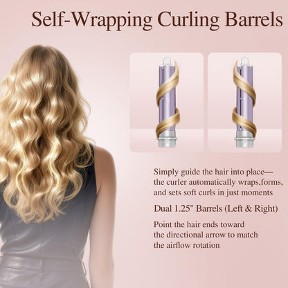 5-in-1 Hot Air Styler Brush for Hair Drying, Curling & Volumizing