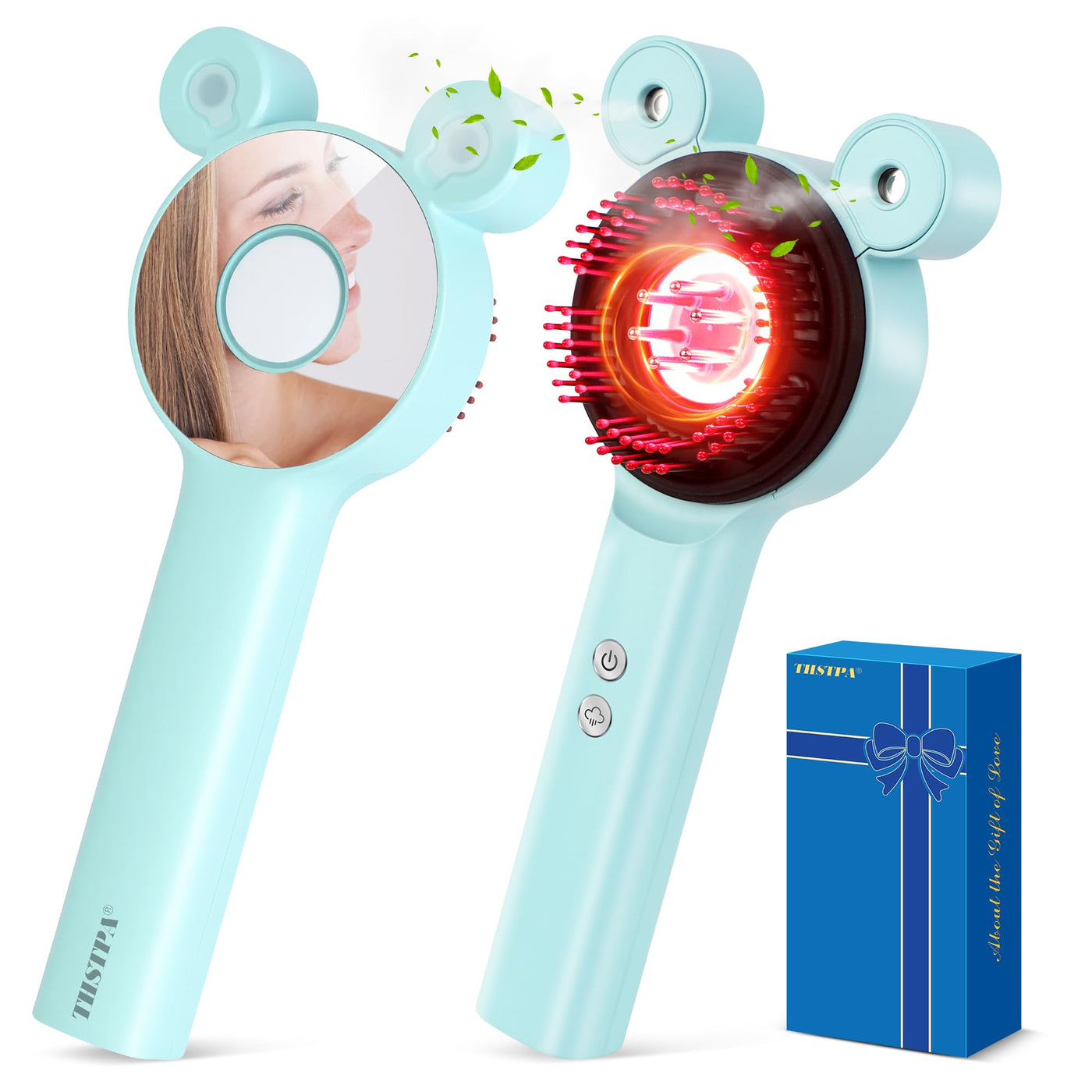 4-in-1 Electric Scalp Massager with Red Light Therapy & Hair Care