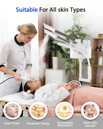 Professional Facial Steamer with Fast Heating for Salon & Home Skincare Use