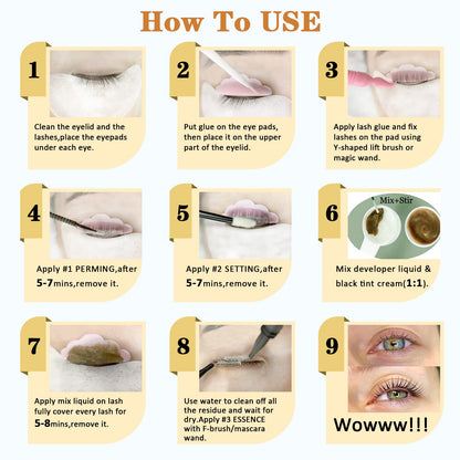 Eyelash Lift & Brow Lamination Kit for Fuller Salon-Style Results