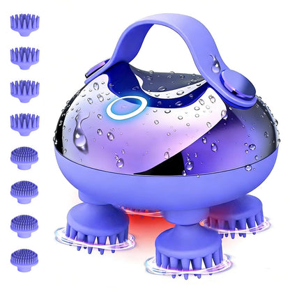 Electric Scalp Massager with Waterproof Design for Relaxing Hair Care