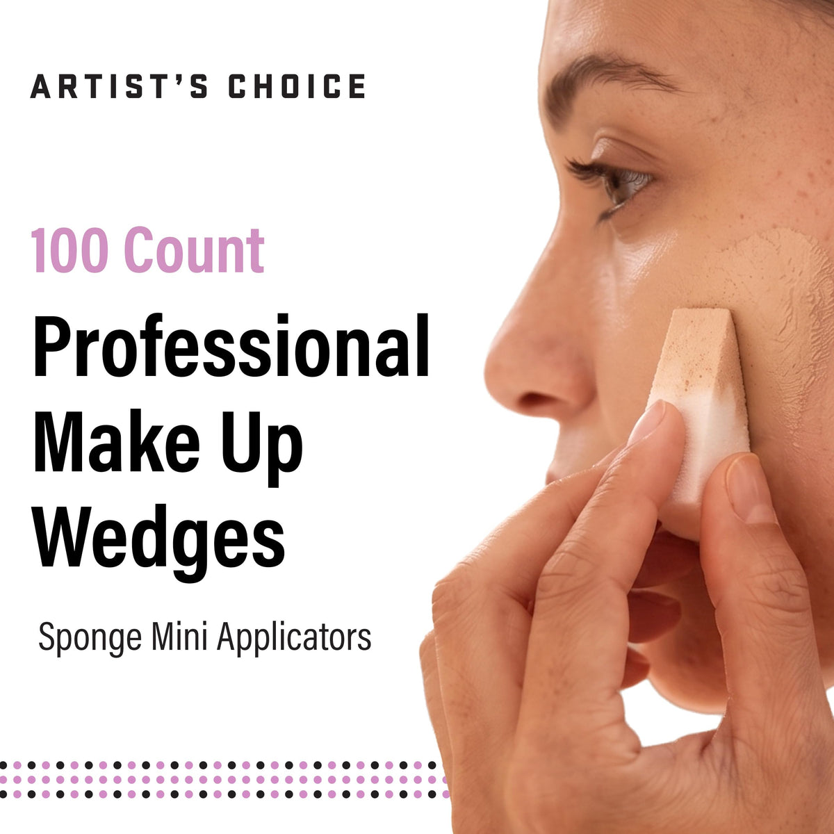Latex-Free Makeup Sponge Wedges for Foundation & Blending Application