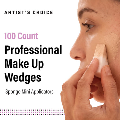 Latex-Free Makeup Sponge Wedges for Foundation & Blending Application