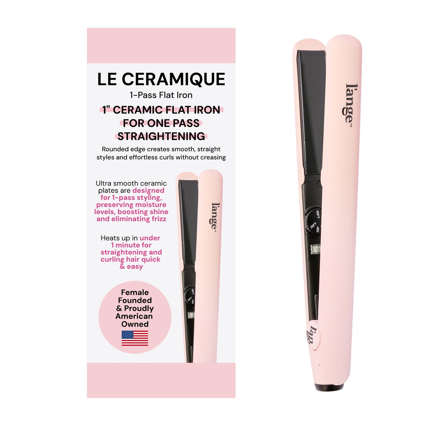 Ceramic Hair Straightener with Fast Heating for Smooth Shiny Styles