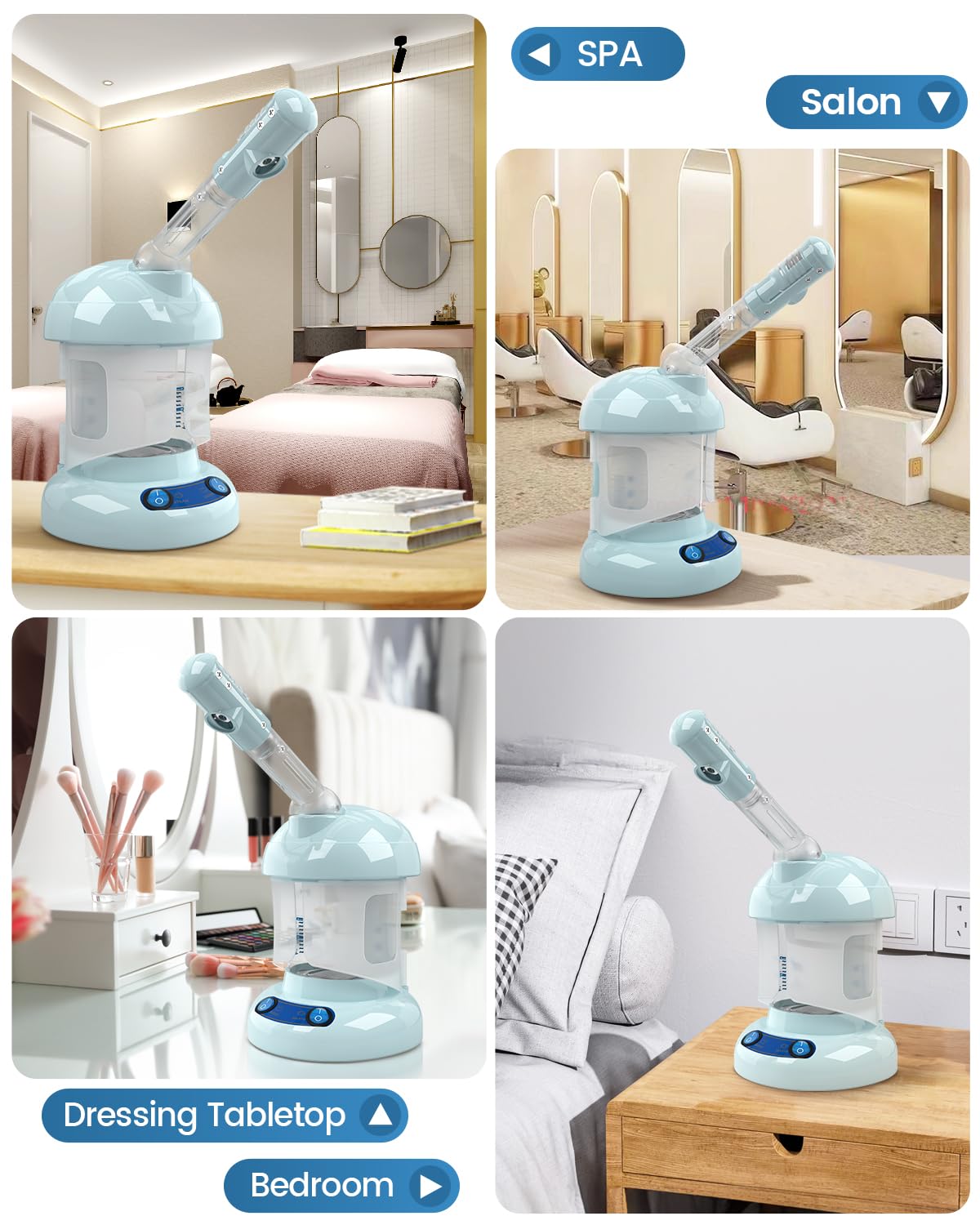Nano Ionic Facial Steamer with Ozone Mist for Deep Skin Cleansing
