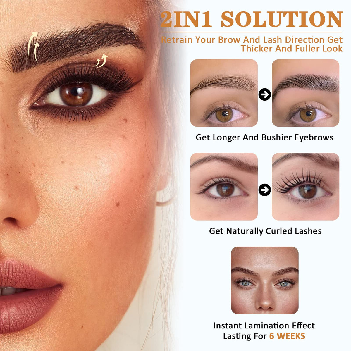 Eyelash Lift & Brow Lamination Kit for Fuller Salon-Style Results