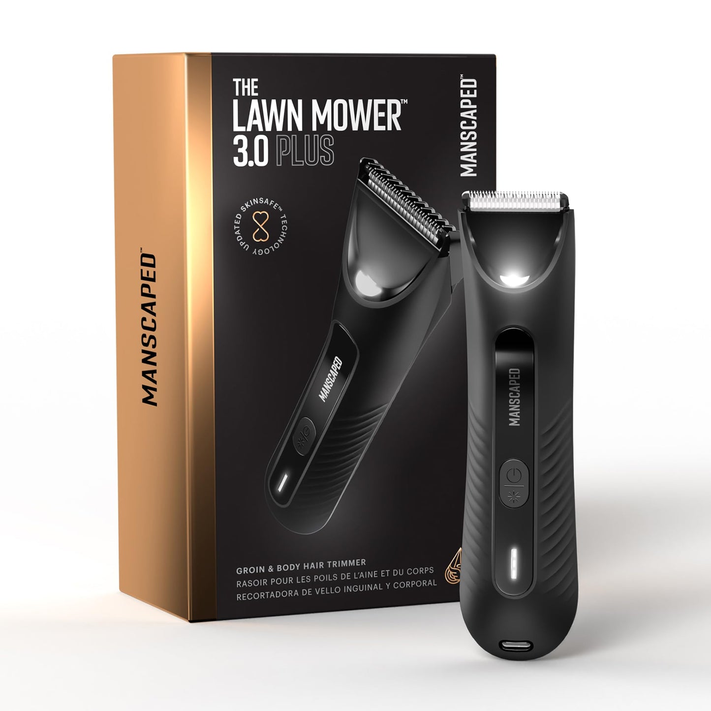 Waterproof Body Hair Trimmer with Skin-Safe Ceramic Blade Technology
