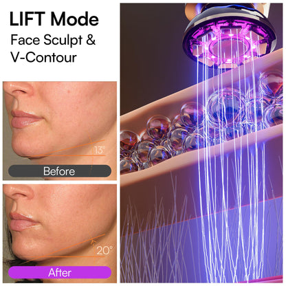 INIA Flare 3-in-1 Microcurrent Facial Device Red Light Therapy for Face