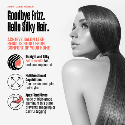 2-in-1 Hair Straightener & Curler with Fast Heating for All Styles