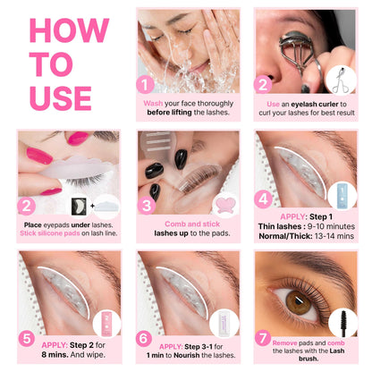 Lash Lift & Brow Lamination Kit for Eyelash and Brow Styling