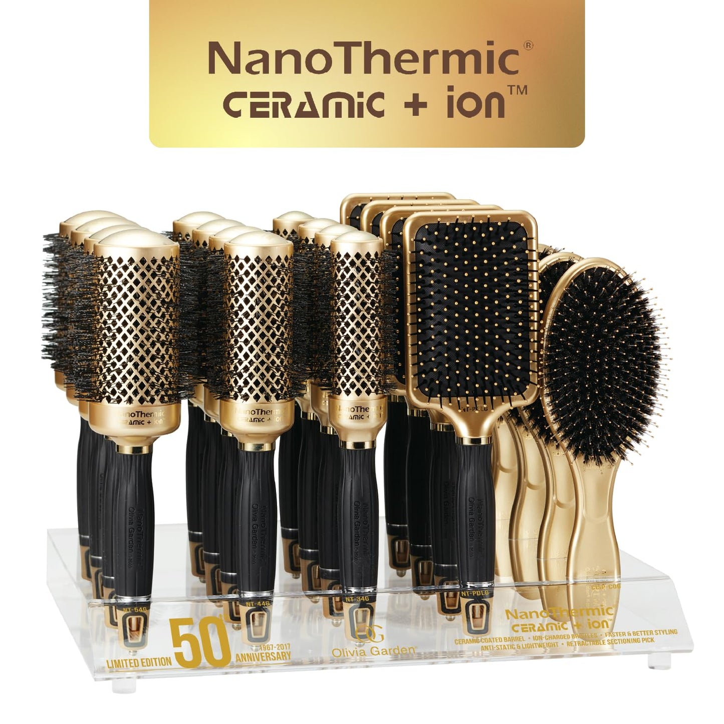 Ceramic Ionic Round Thermal Hair Brush for Professional Blowouts