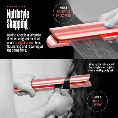 2-in-1 Hair Straightener & Curler with Fast Heating for All Styles