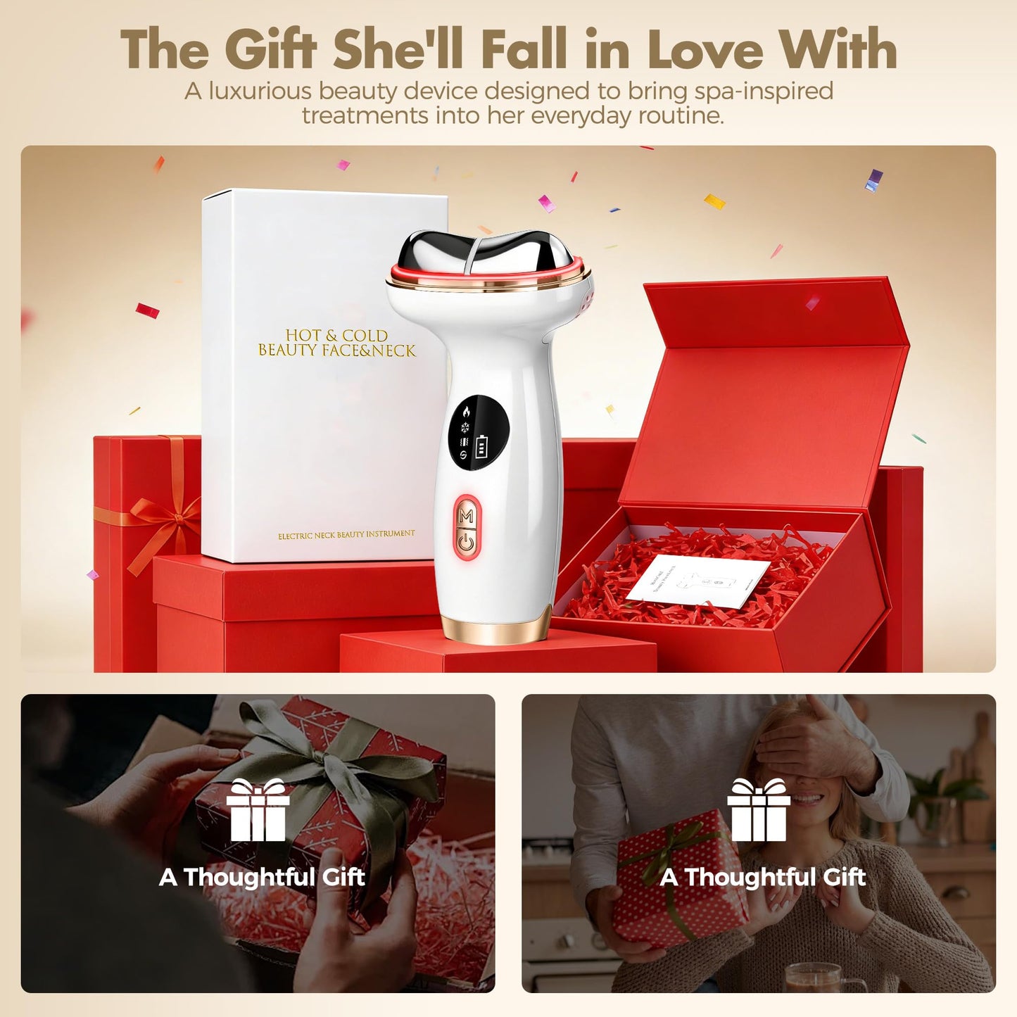 7-in-1 Red Light Facial Massager with Hot & Cold Gua Sha Therapy