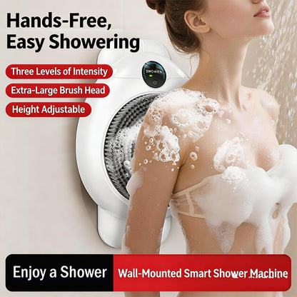 Wall-Mounted Electric Body Scrubber with Soft Bristles for Shower Care