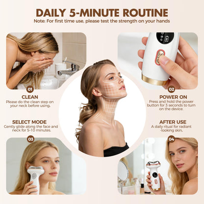 7-in-1 Red Light Facial Massager with Hot & Cold Gua Sha Therapy