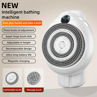 Wall-Mounted Electric Body Scrubber with Soft Bristles for Shower Care