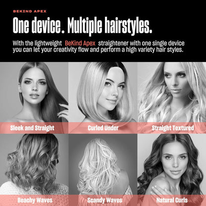 2-in-1 Hair Straightener & Curler with Fast Heating for All Styles
