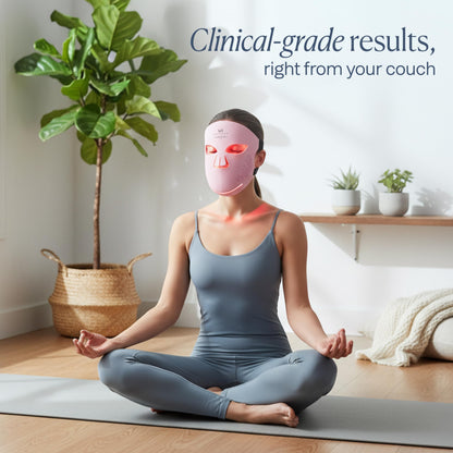 LED Light Therapy Mask with Red, Blue & Near Infrared Light Treatment