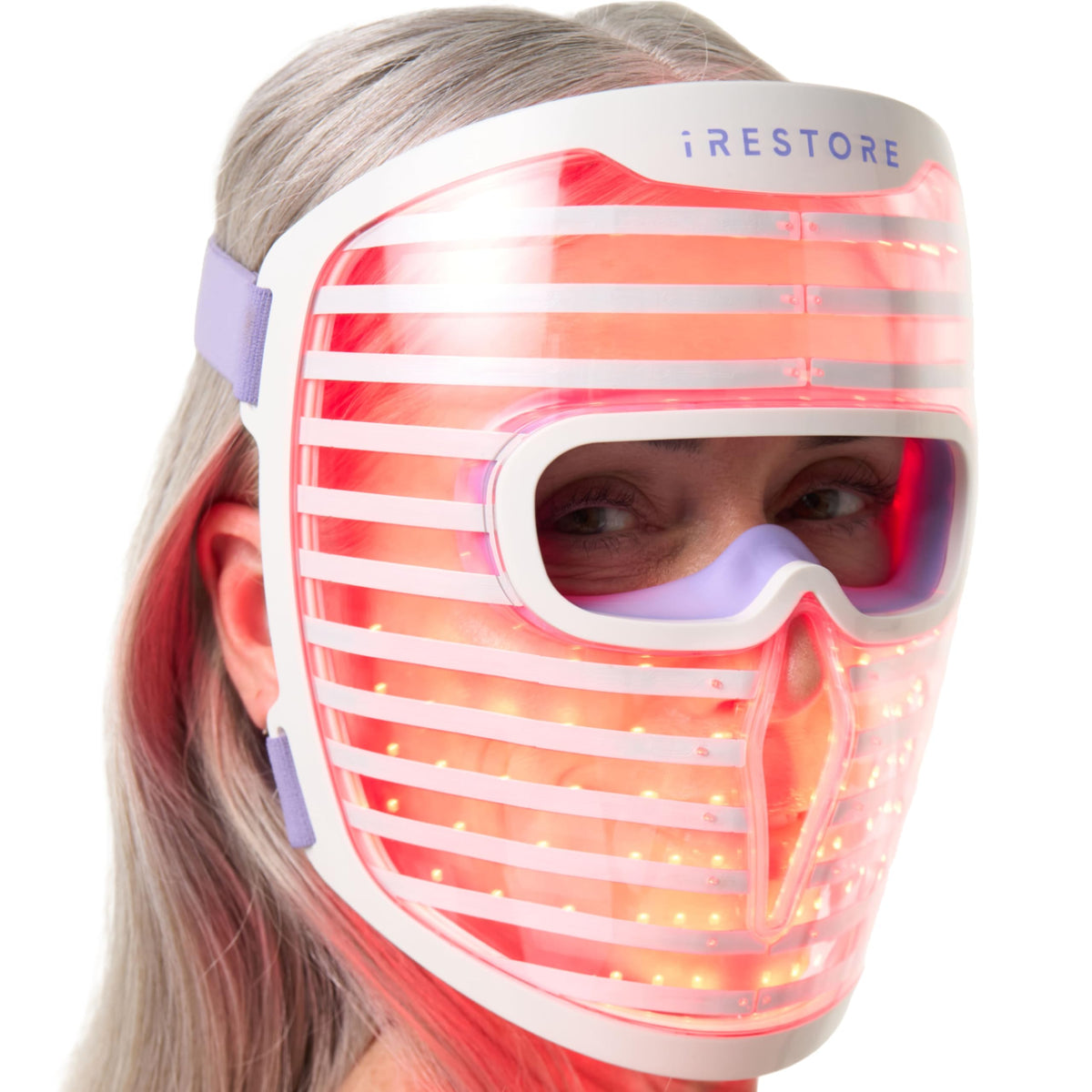 LED Face Mask with Red, Blue & Infrared Light Therapy for Skin Care